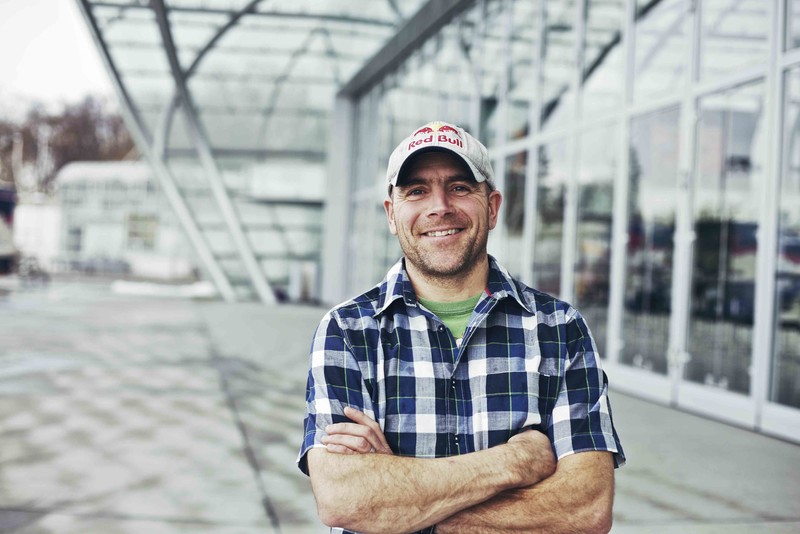 Christoph Sumann, Andreas Goldberger, Benjamin Karl und Axel Naglich am Start des Race Around Austria