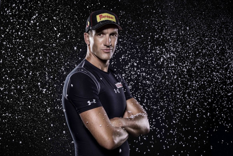 Christoph Sumann, Andreas Goldberger, Benjamin Karl und Axel Naglich am Start des Race Around Austria